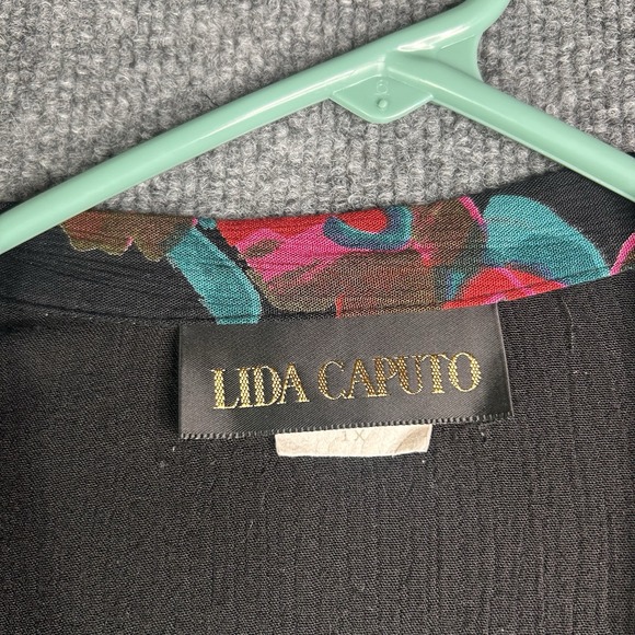 Vintage Lida Caputo Top Dress Floral Button Up Size 1x - Picture 3 of 11